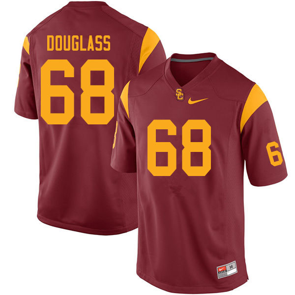 Men #68 Liam Douglass USC Trojans College Football Jerseys Sale-Cardinal